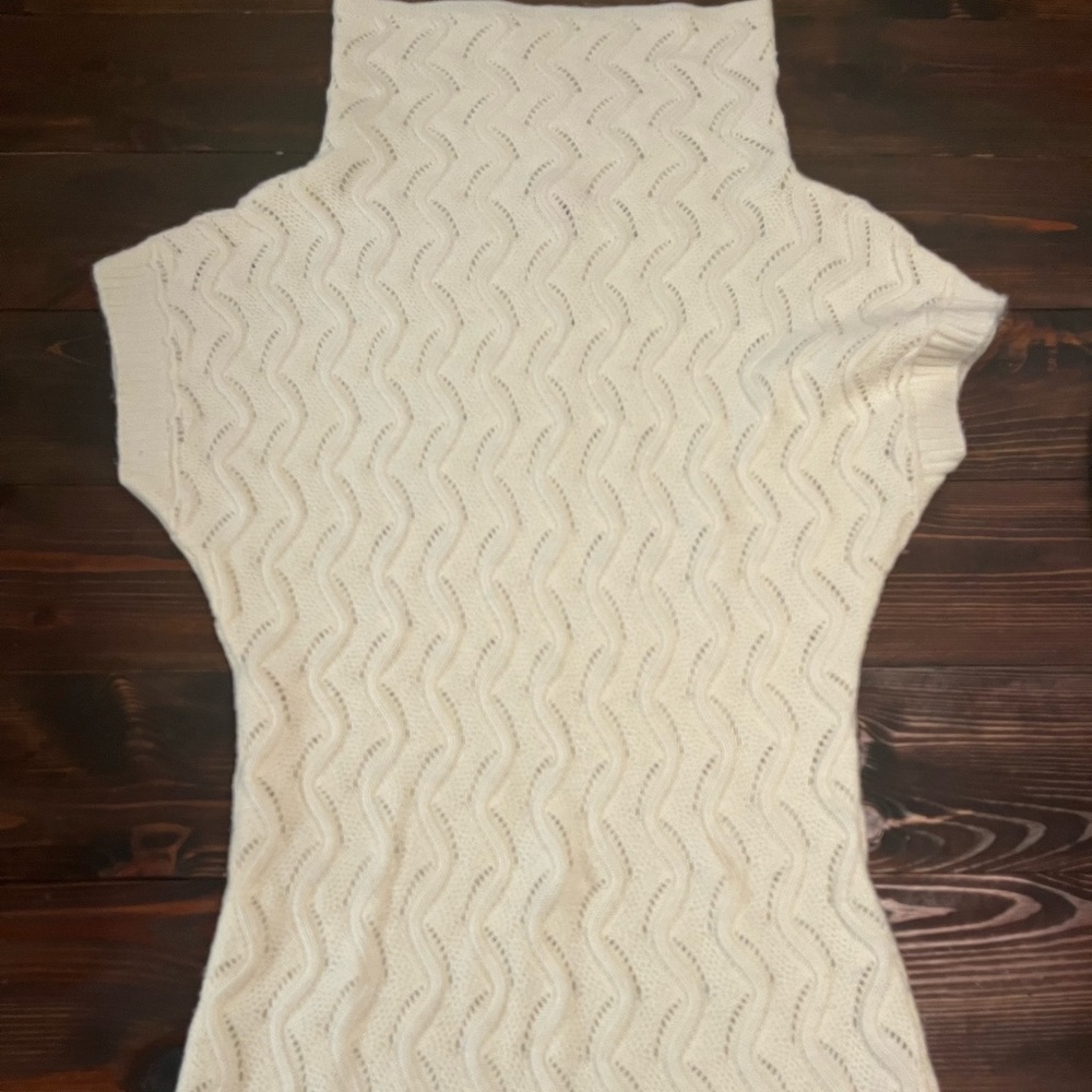 White Turtle Neck Dress